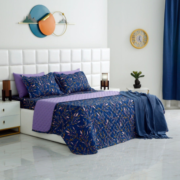 6 PCs Printed Bed Spread Set-Shangrila