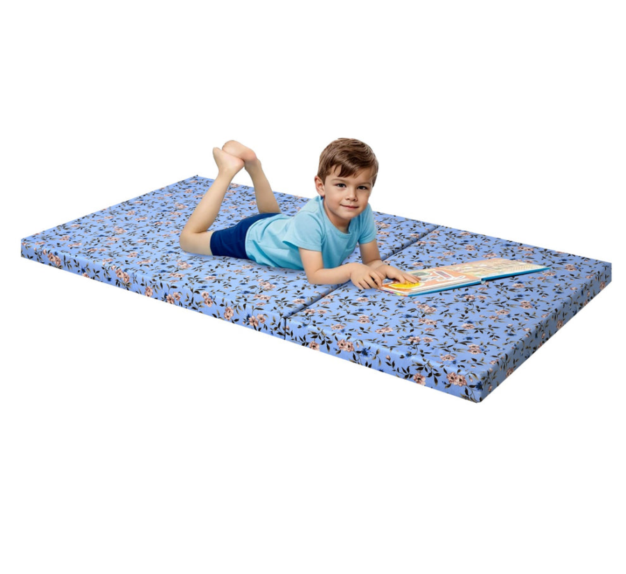 Foldable/Portable Mattress-Blue Bloom - Image 4