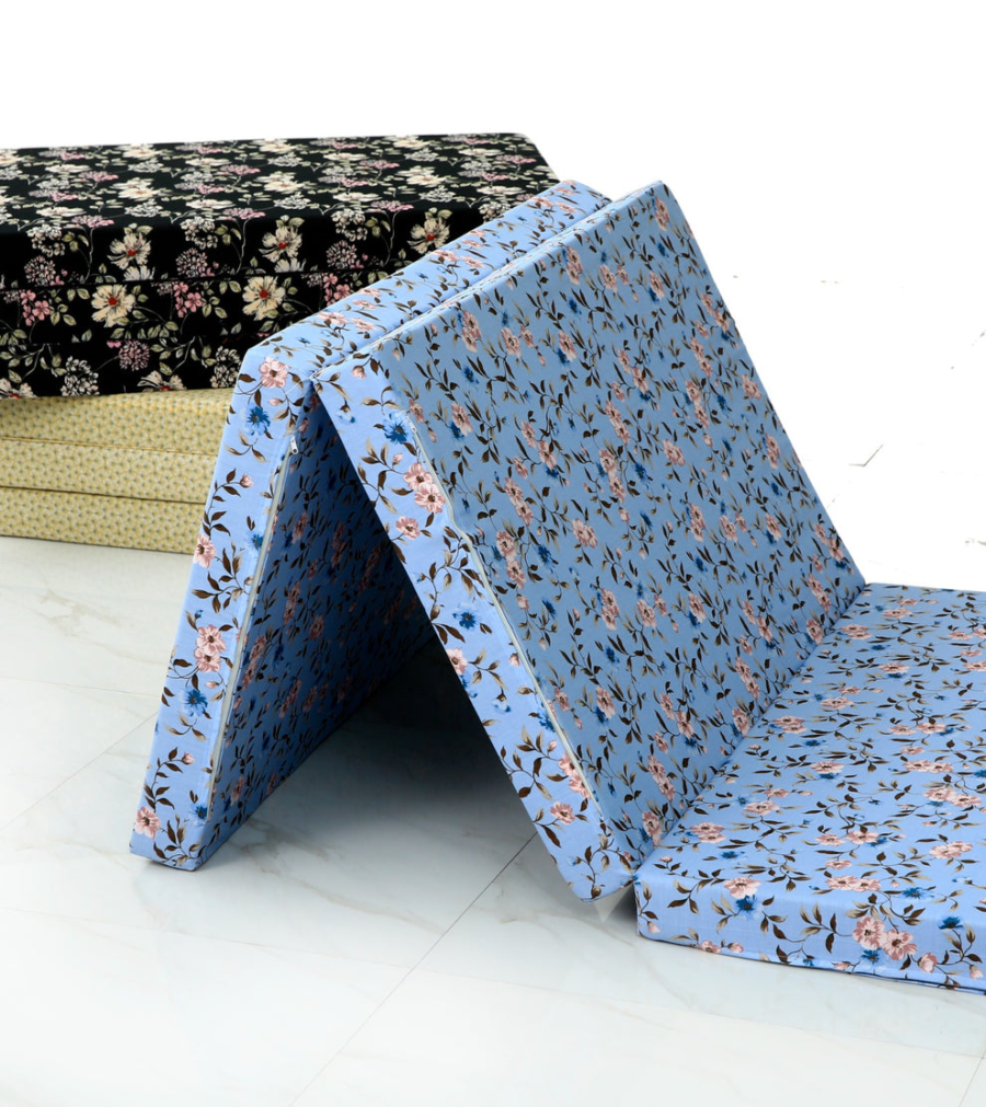 Foldable/Portable Mattress-Blue Bloom - Image 2