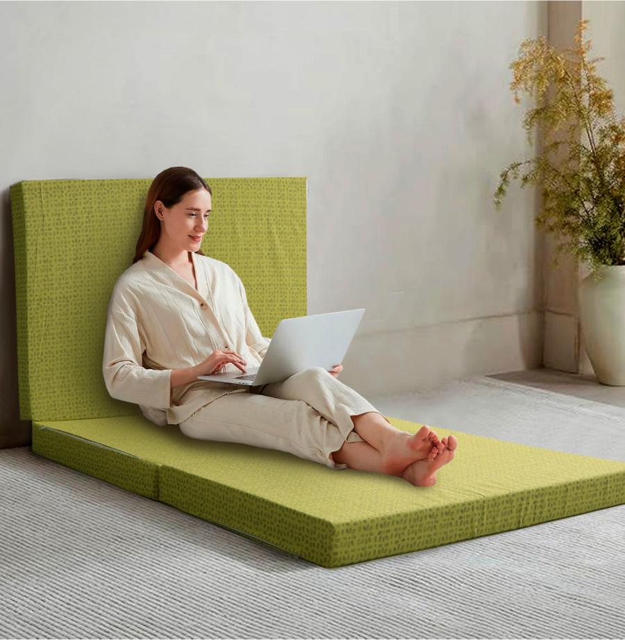 Foldable/Portable Mattress-Lime Texture